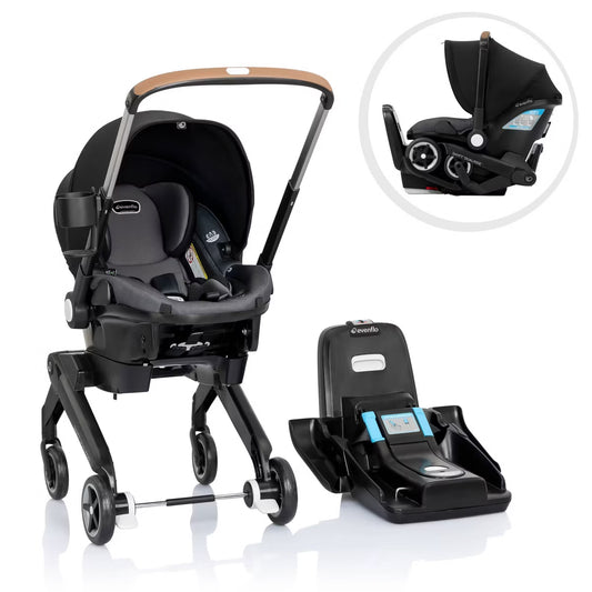 Evenflo Shyft DualRide Travel System with Carryall Storage