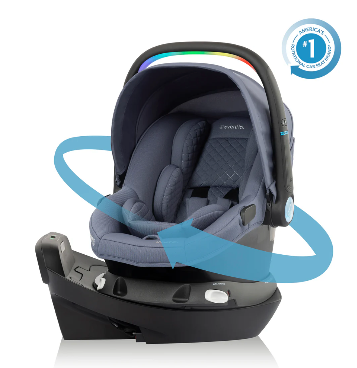 Evenflo Revolve180 LiteMax NXT Rotating Infant Car Seat W/Sensorysoothe